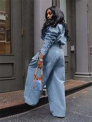 Wmstar Jeans Women High Waist Denim Bottom Boy Friend Straight Cargo Pockets Zip Pants Korean Streetwear